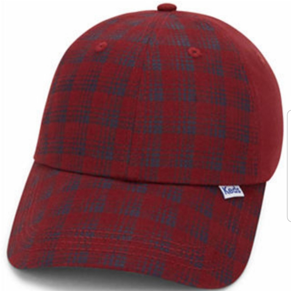 Keds Brushed Plaid Cap (One Size - Red Mahogany)